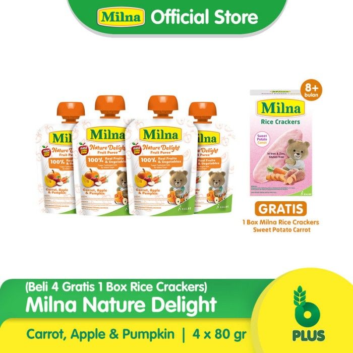 4 Milna Nature Delight Apple Pumpkin Carrot 1 Box MRC - 1