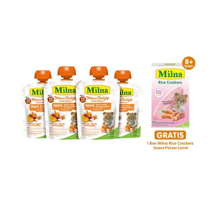 4 Milna Nature Delight Apple Pumpkin Carrot 1 Box MRC - 2
