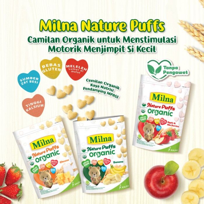 6 Milna Nature Puffs Organic Banana Free Nature Puff Cheese - 3