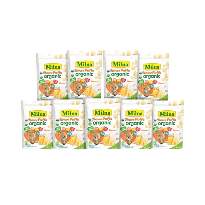 Milna Nature Puffs Organic Keju 15G (9 Pack) - 2