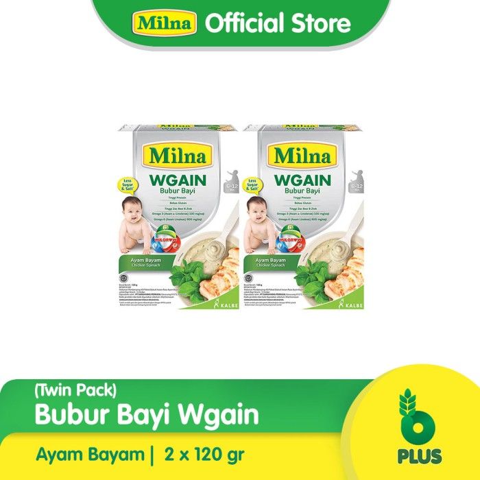 Milna WGAIN 6+ Ayam Bayam 120G (2 Pack) - 1