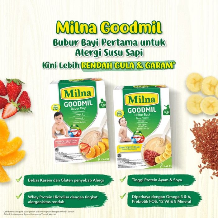 Milna Goodmil 6+ Beras Merah Pisang 120G (3 Pack) - 4