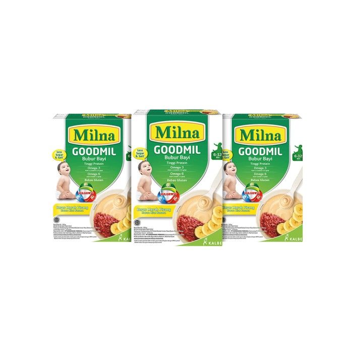 Milna Goodmil 6+ Beras Merah Pisang 120G (3 Pack) - 2