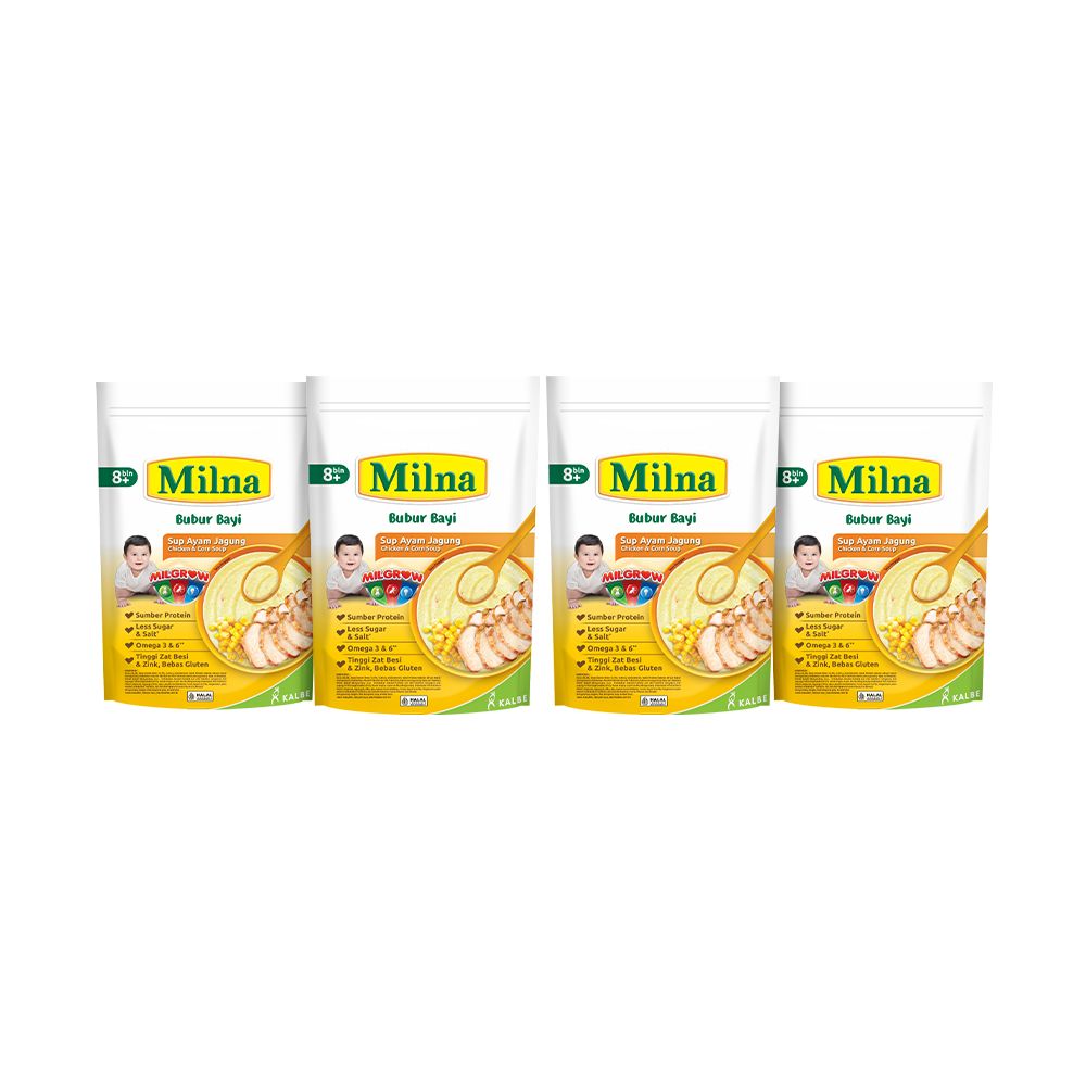 Milna Bubur Reguler 8+ Sup Ayam Jagung 100G (4 pack) - 2