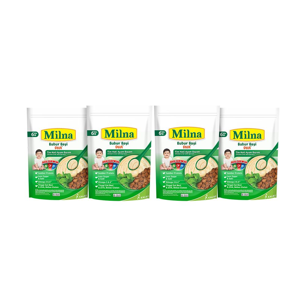 Milna Bubur Reguler 6+ Tim Hati Ayam Bayam 120G (4 pack) - 2