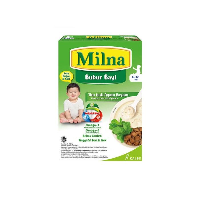 Milna Bubur Reguler 6+ Tim Hati Ayam Bayam 120G (4 pack) - 3