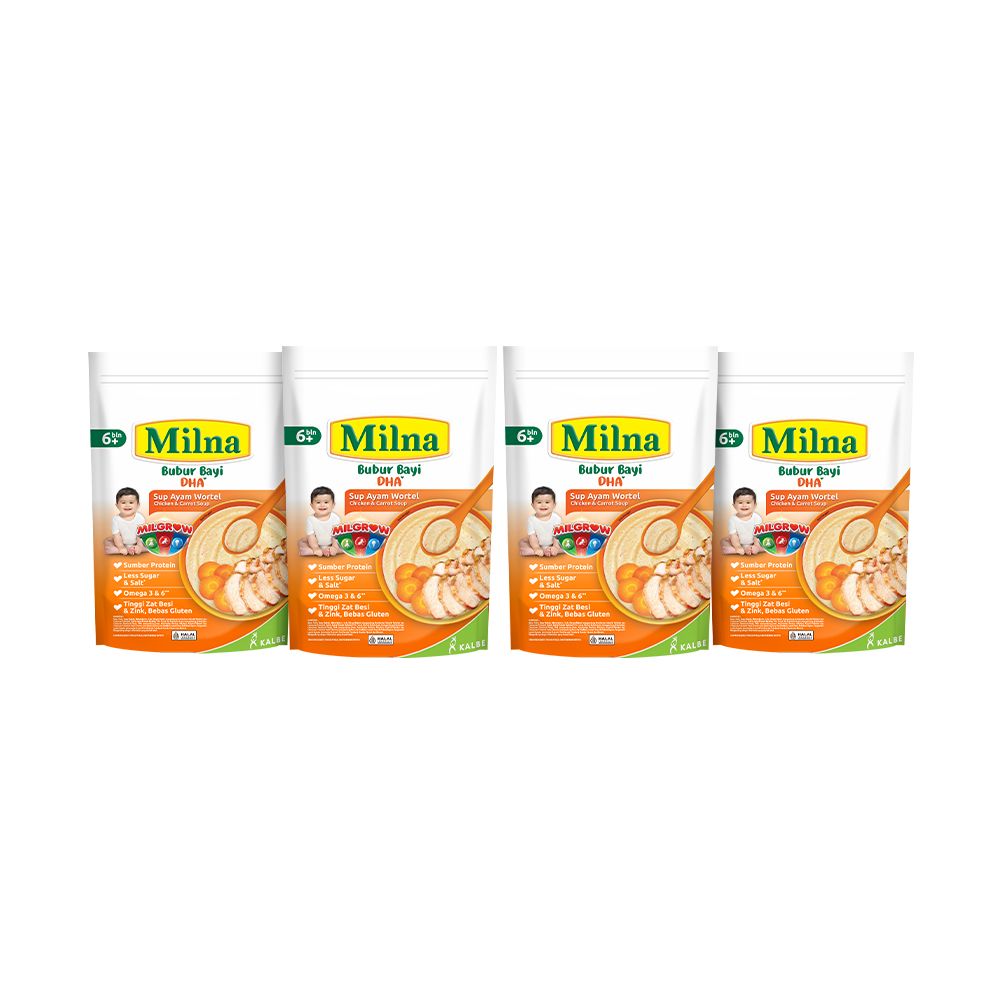 Milna Bubur Reguler 6+ Sup Ayam Wortel 120G (4 pack) - 2