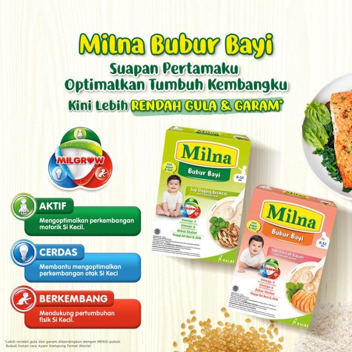 Milna Bubur Reguler 6+ Sup Ayam Wortel 120G (4 pack) - 4