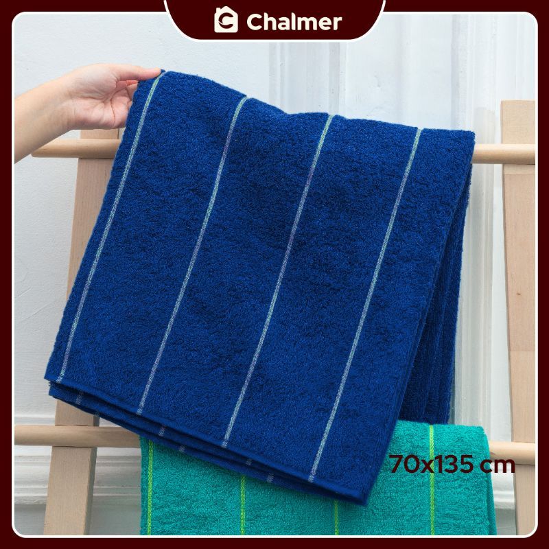 Handuk Mandi Dewasa Chalmer 70x135 cm Handuk Motif Stripe - Light Brown - 4