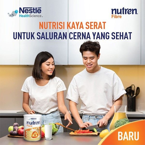 NESTLE NUTREN Fibre Susu Nutrisi Vanila Kaya Serat Kaleng 400g - 5