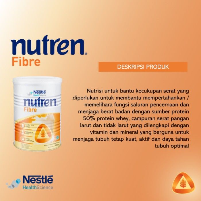 NESTLE NUTREN Fibre Susu Nutrisi Vanila Kaya Serat Kaleng 400g - 3