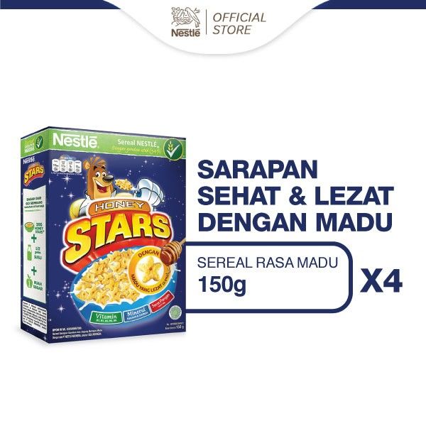 Nestle HONEY STARS Sarapan Sereal Madu 150g x 4pcs - 1