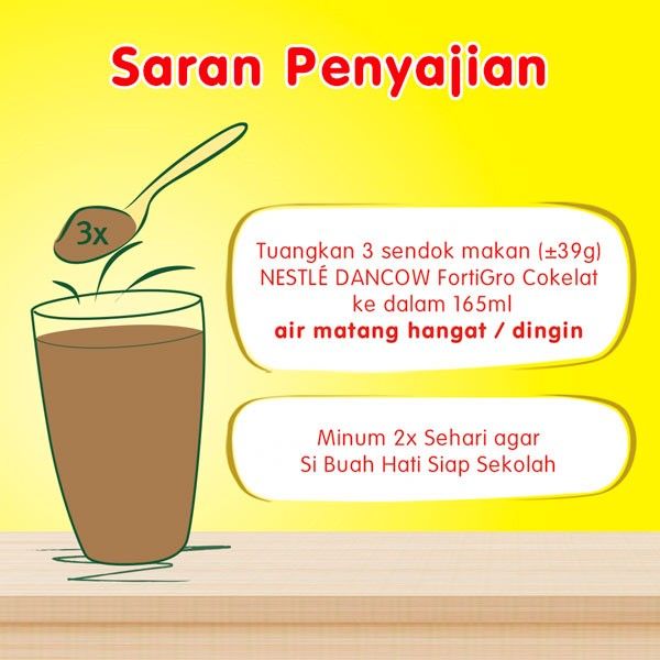 Nestle DANCOW FortiGro Susu Bubuk Susu Anak Coklat 800g x 2pcs - 4