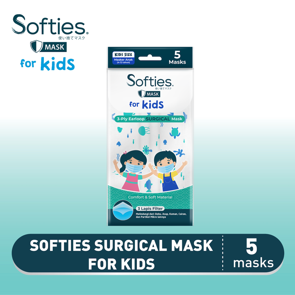 Softies Surgical Kids Masker 5's - 1
