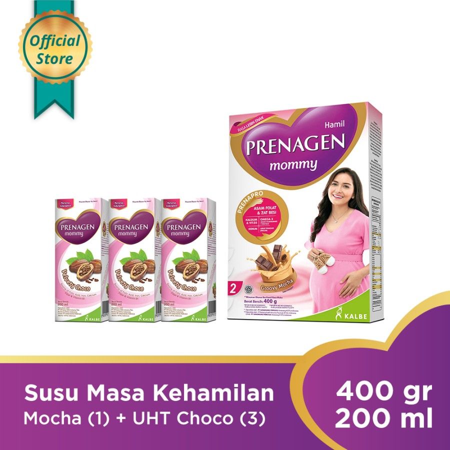 PRENAGEN mommy Groovy Mocha 400 gr + UHT Choco 3 pack - 1