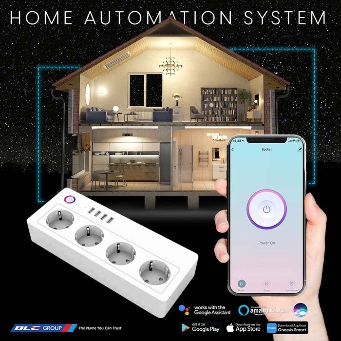 ONASSIS SMART POWER 4S3U SOCKET USB WIFI - 6