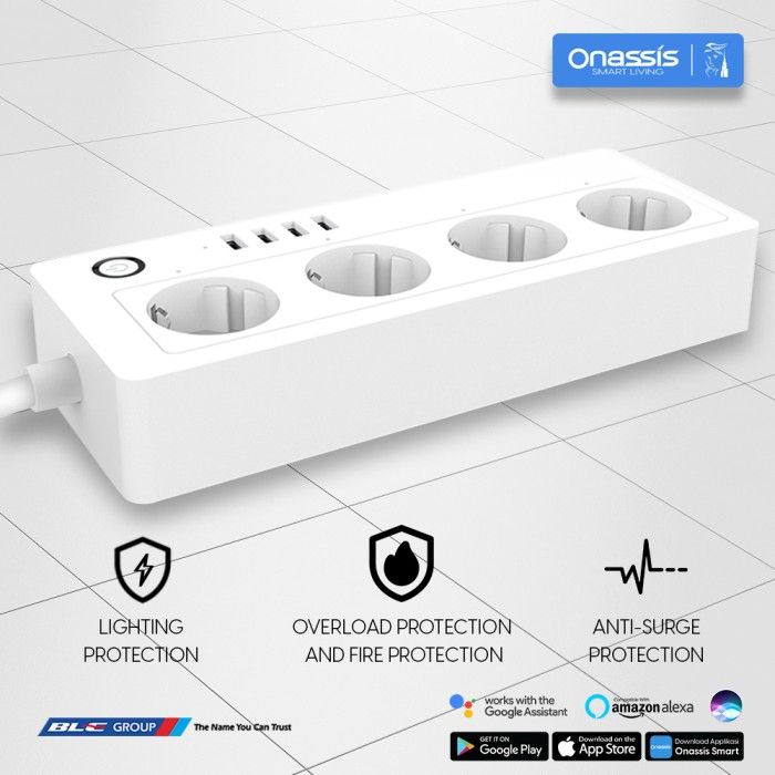 ONASSIS SMART POWER 4S3U SOCKET USB WIFI - 5