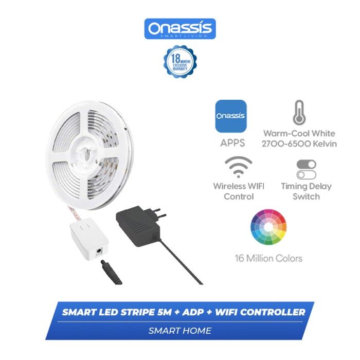 ONASSIS SMART LED STRIPE 5M + ADP + WIFI CONTROLLER (COMPLETE SET) - 1
