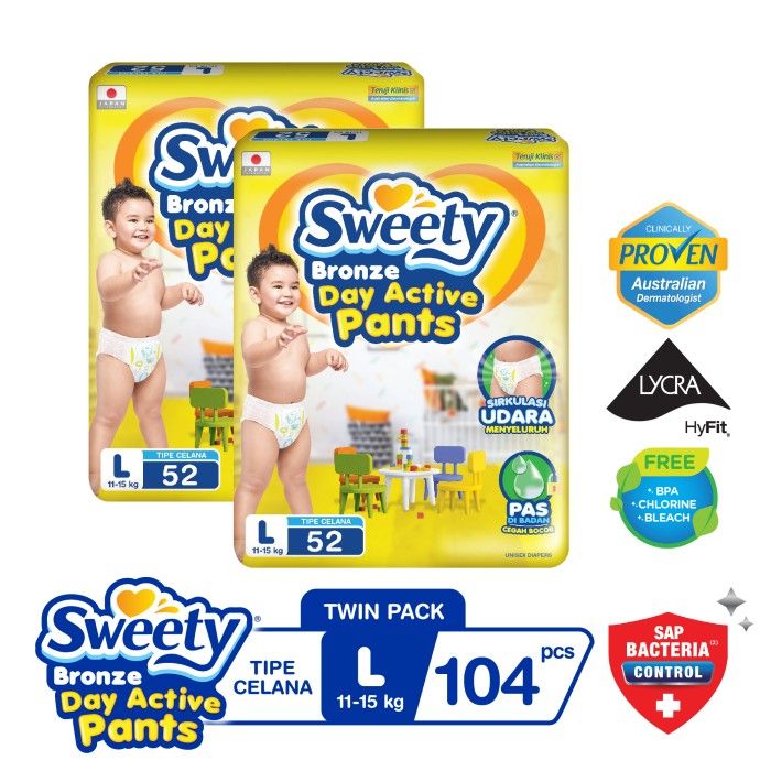 Sweety Bronze Day Active Pants L 52s Twinpack - 2