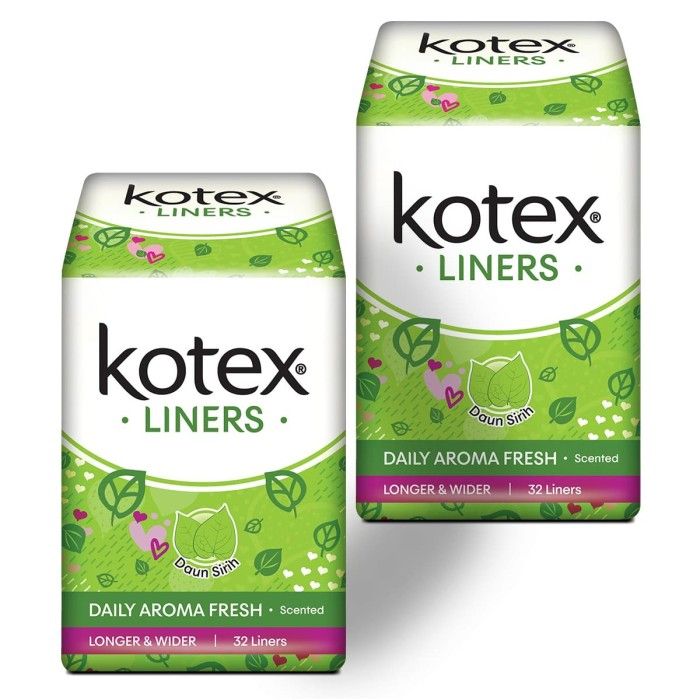 Kotex Liners Longer & Wider Daun Sirih 32s 2 Pack - 2