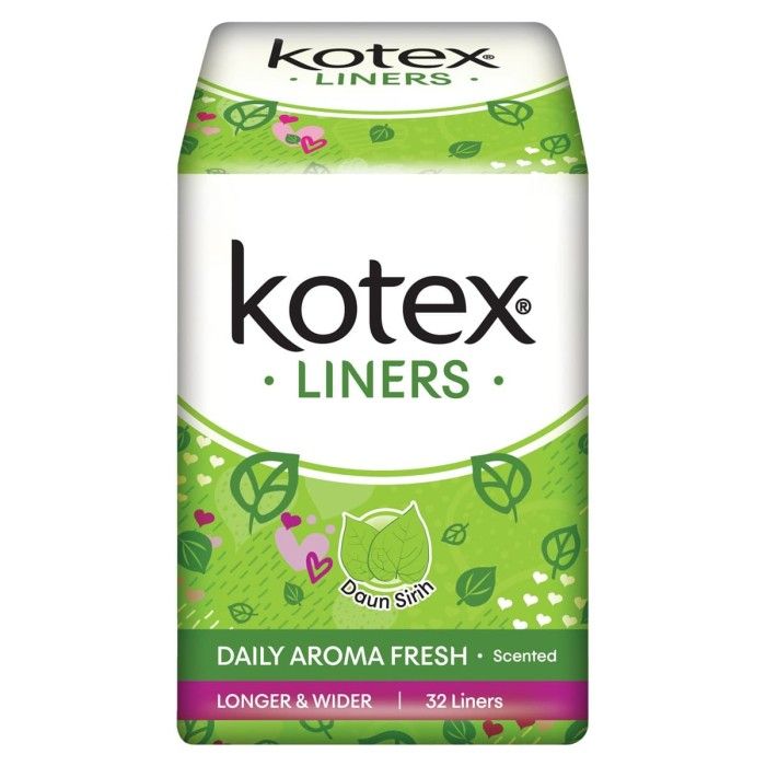 Kotex Liners Longer & Wider Daun Sirih 32s 2 Pack - 3