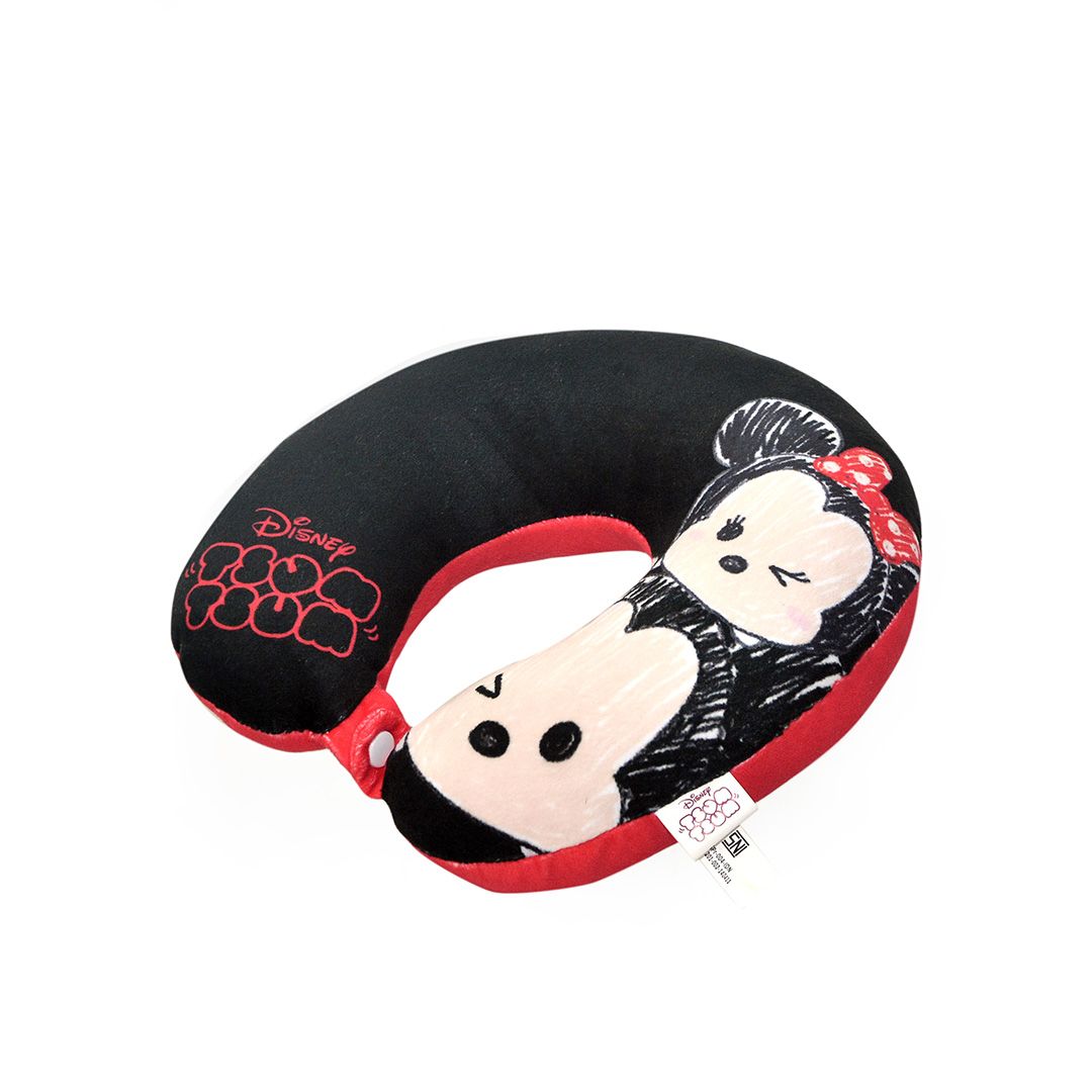 DISNEY Tsum Tsum Neck Cushion Pillow Bantal Leher Original Karakter Mickey Minnie Mouse - 2