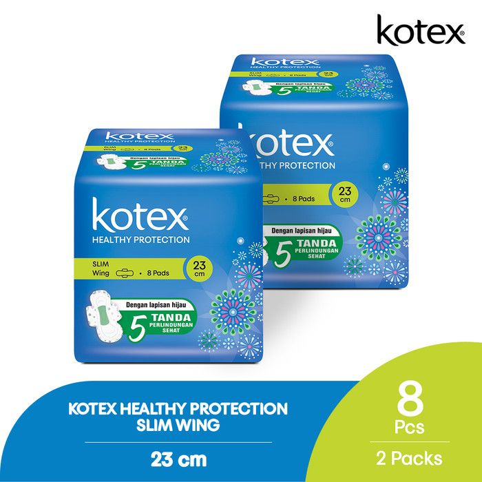 Kotex Healthy Protection Slim Wing 8s 2 Pack - 1
