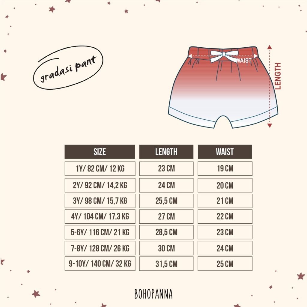 BOHOPANNA - GRADASI PANT EMBER 3Y - 2