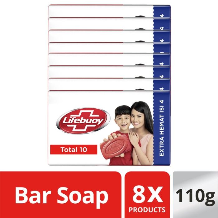Lifebuoy Sabun Batang Total 10 110G isi 8 - 1