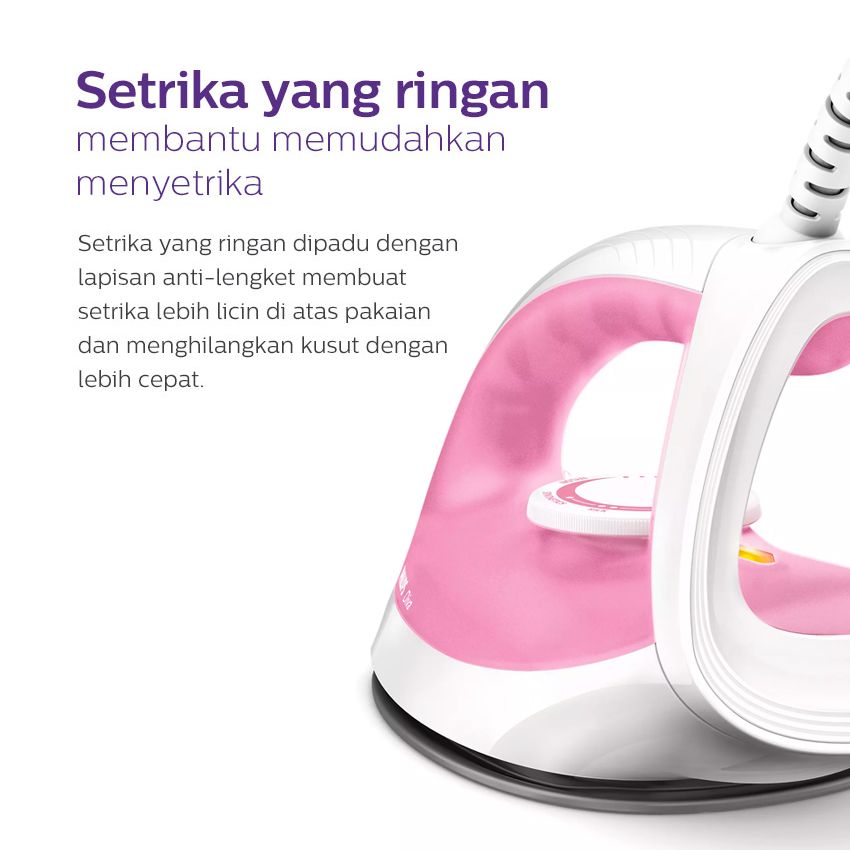 Philips Dry Iron 350 watt - GC122/47 - Pink - 3