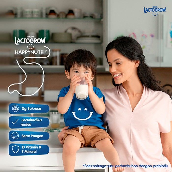 Nestle LACTOGROW 3 Happynutri Plain Susu Anak 1-3 Tahun Box 750g - 2