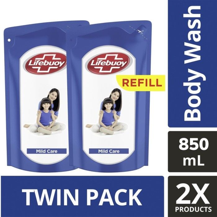 Lifebuoy Sabun Cair Mild Care Refill 850Ml Twin Pack - 1