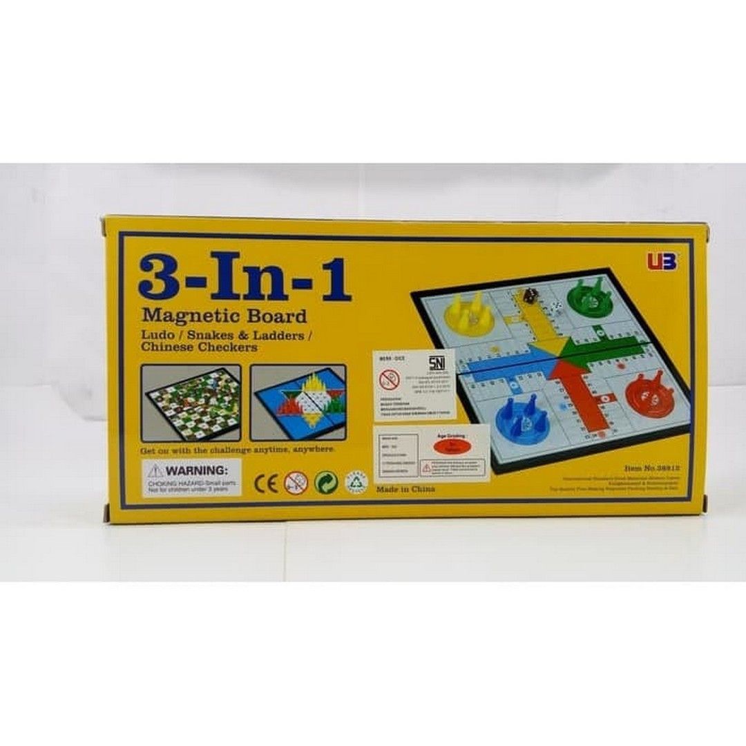 Magnetic Board Game 3 In 1 - Ludo-Halma- Ular Tangga- Mainan Edukatif - 4