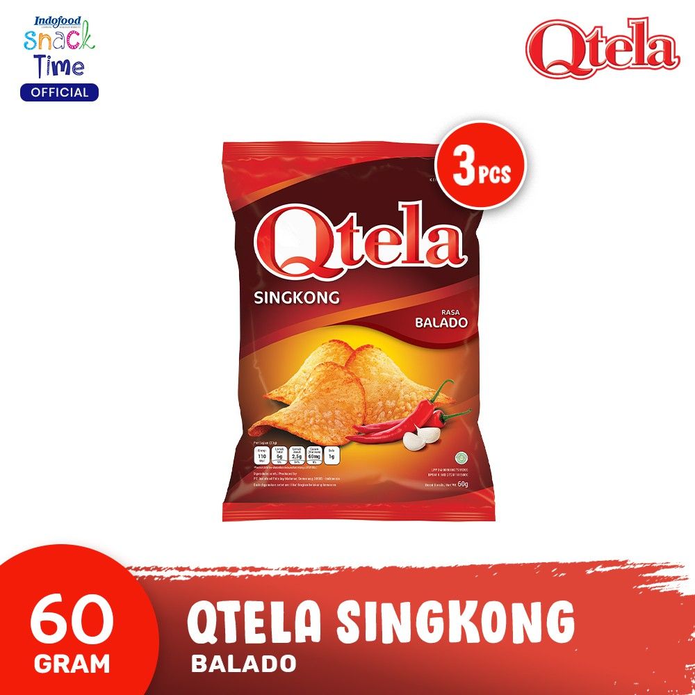 Qtela Singkong Balado 60 Gr - 3 Pcs - 1