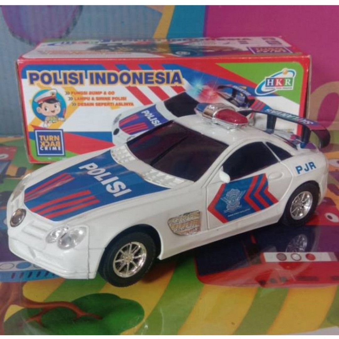 Mobil Mobilan Polisi Indonesia Hkr Lampu Dan Bunyi Sirine- Mainan Anak - 3