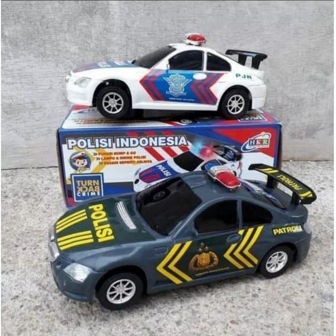 Mobil Mobilan Polisi Indonesia Hkr Lampu Dan Bunyi Sirine- Mainan Anak - 1