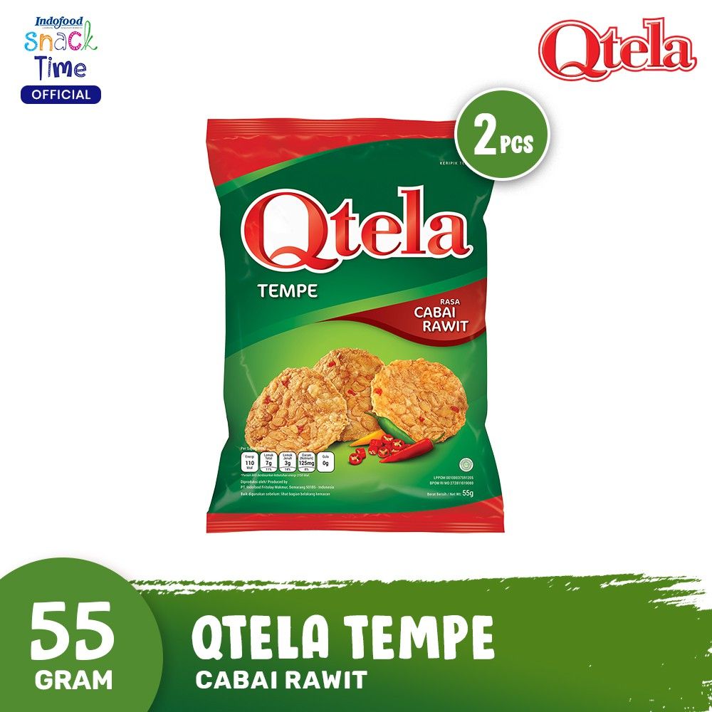 Qtela Tempe Cabai Rawit 55 Gr - 2 Pcs - 1