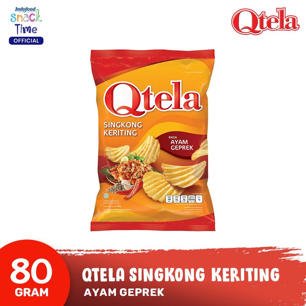 Qtela Singkong Keriting Ayam Geprek 80 Gr - 1