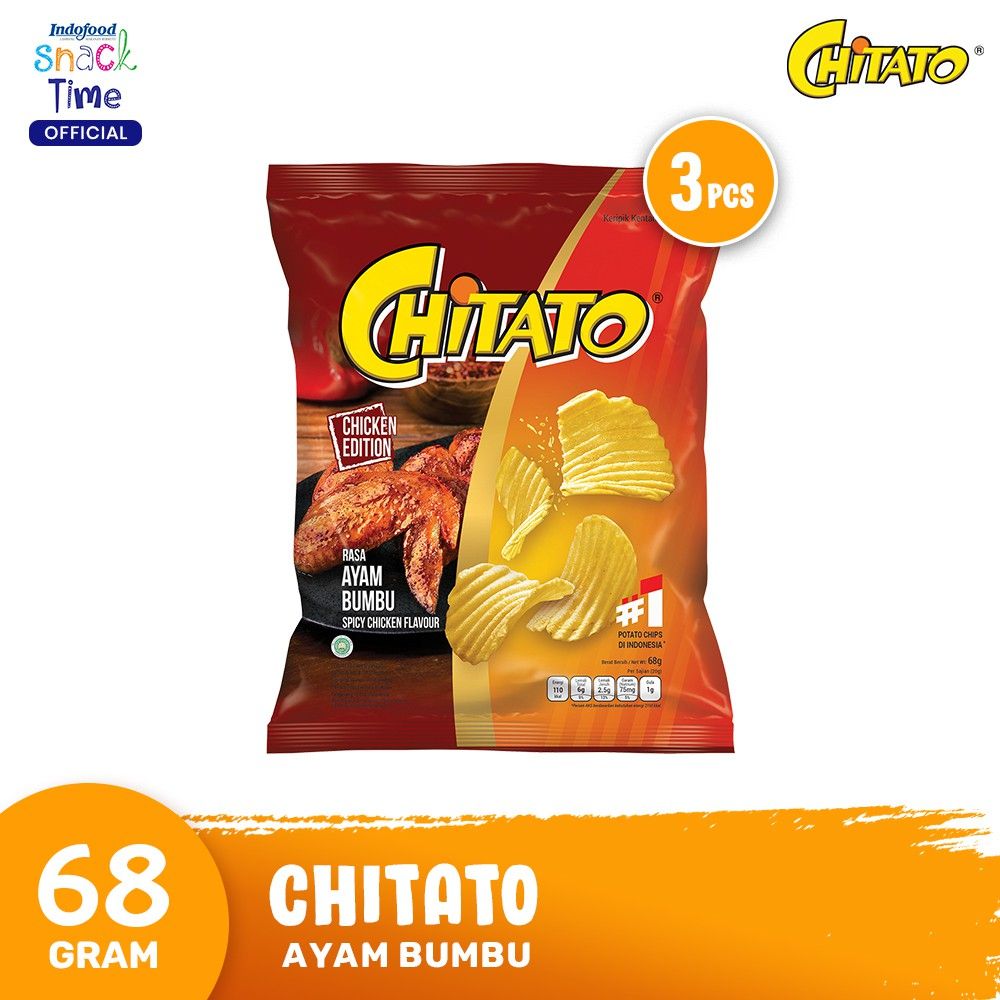 Chitato Ayam Bumbu 68 Gr - 3 Pcs - 1