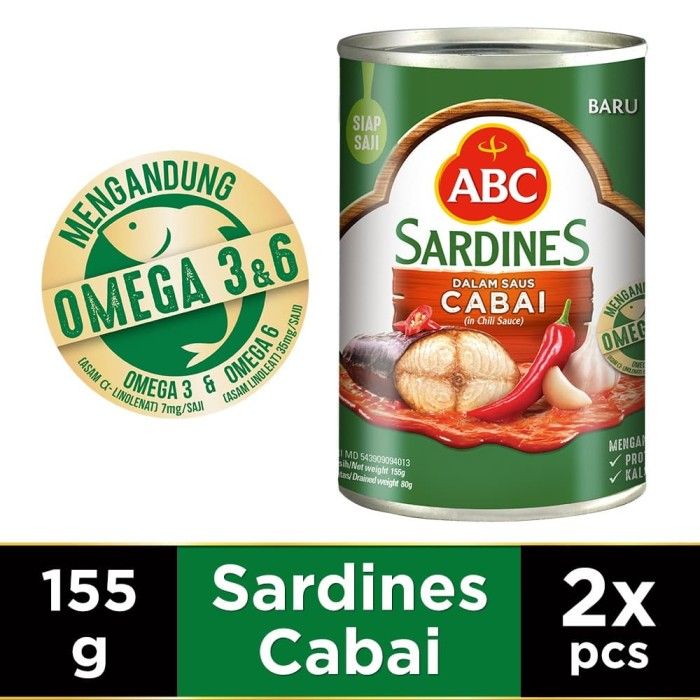 ABC Sarden Saus Cabai 155 g - Twin Pack - 1