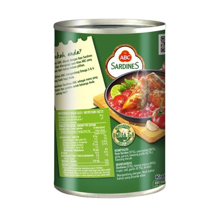 ABC Sarden Saus Cabai 425 g - Twin Pack - 3