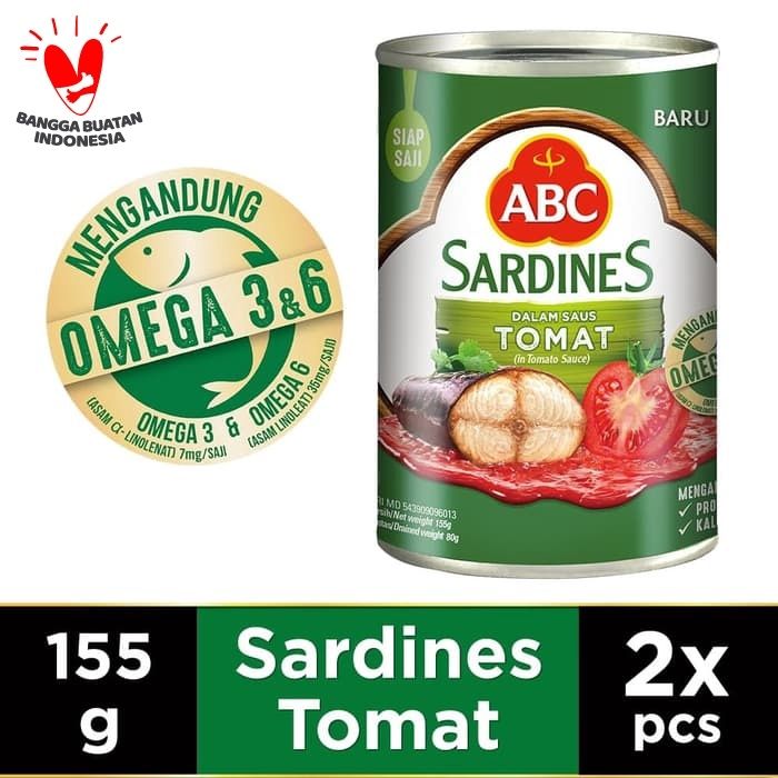 ABC Sarden Saus Tomat 155 g - Twin Pack - 1