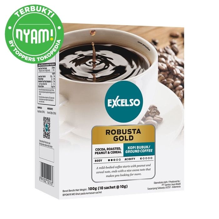EXCELSO Robusta Gold - Bubuk Kopi 1 Folding Box (10 x 10 gr) - 2