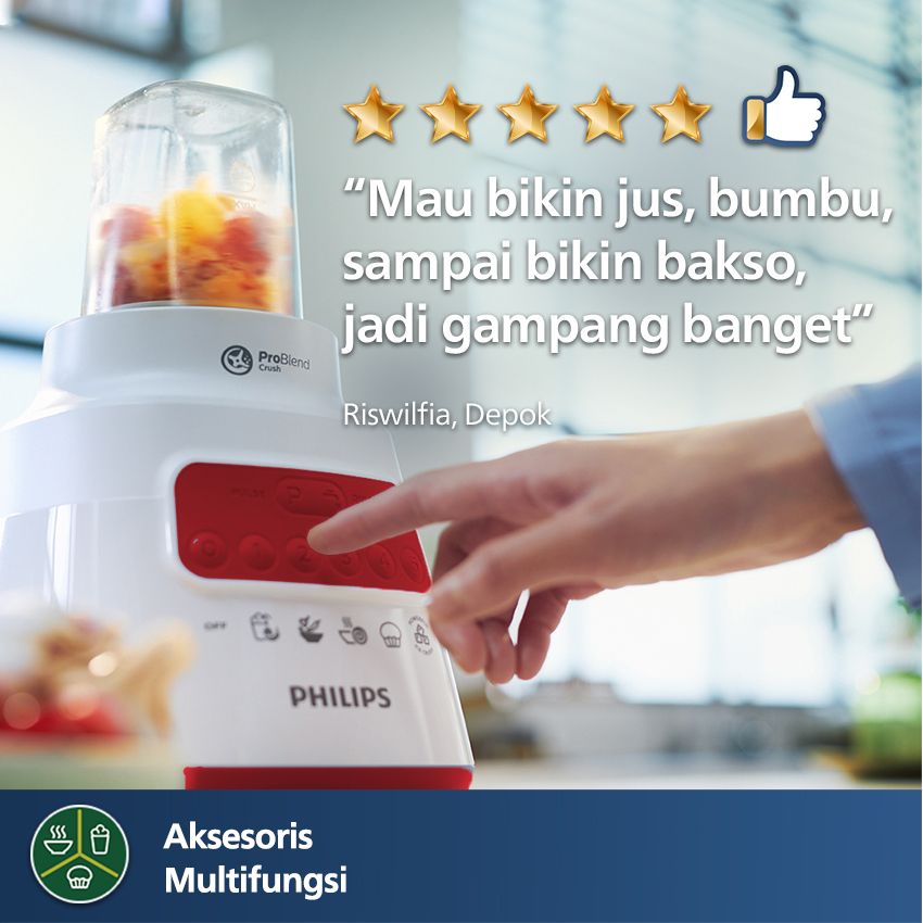 Philips Blender 5000 Series 2L Plastic - Red HR2221/40 - 4