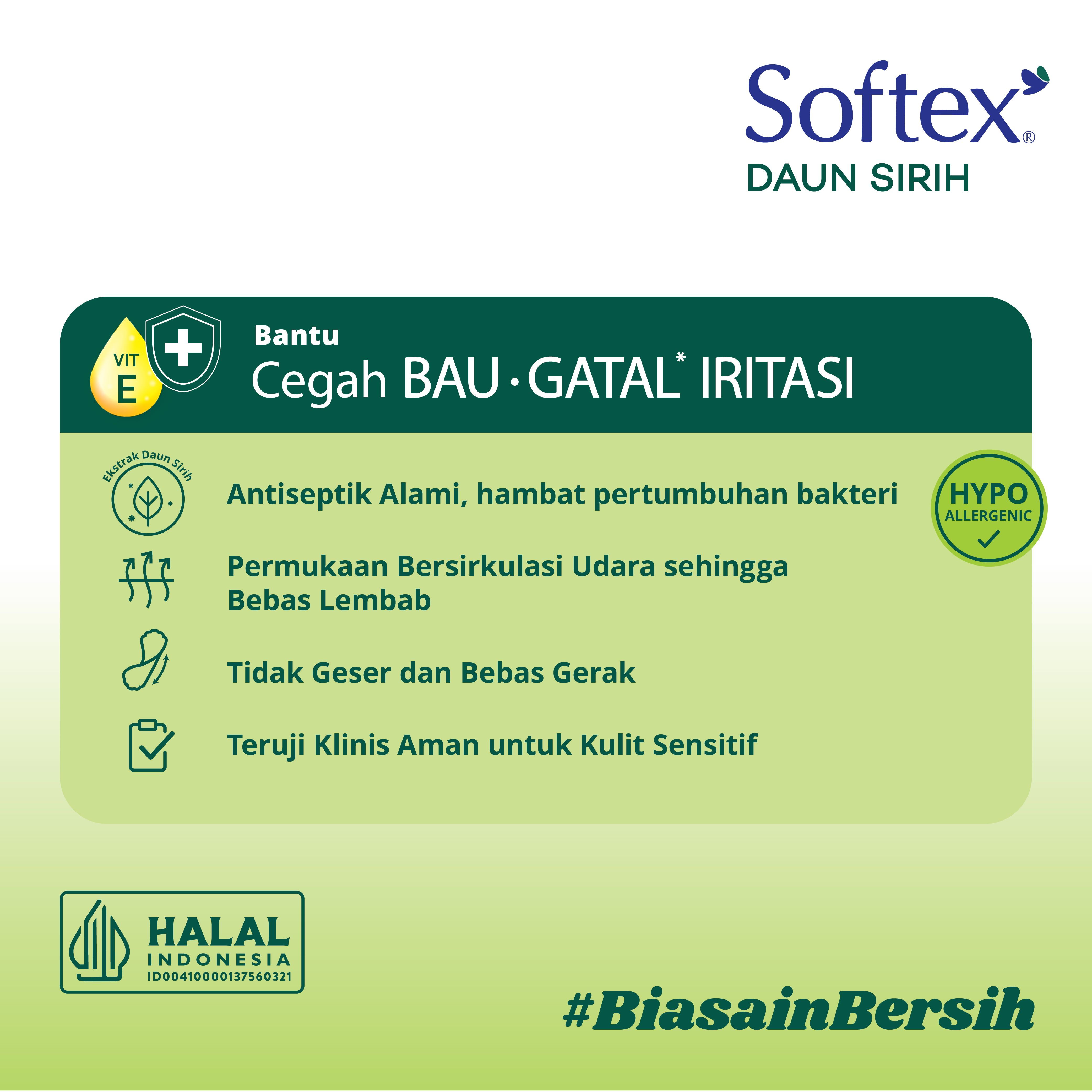 Softex Daun Sirih Pantyliner Long&Wide 30s - 4 Pack - 5