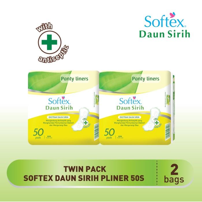 Softex Daun Sirih Pantyliner 50s - Twin Pack - 1