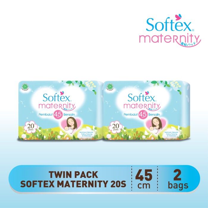 Softex Maternity 45cm 20s x 2 Pack - Pembalut Bersalin dan Nifas - 1