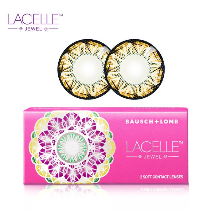 Lacelle Jewel Softlense Warna - Amber Brown -4.75 - 2