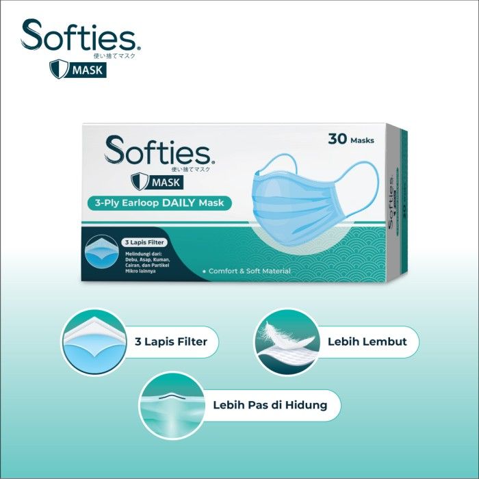 Softies Daily Mask 30s Twinbox - Japanese Print - 3