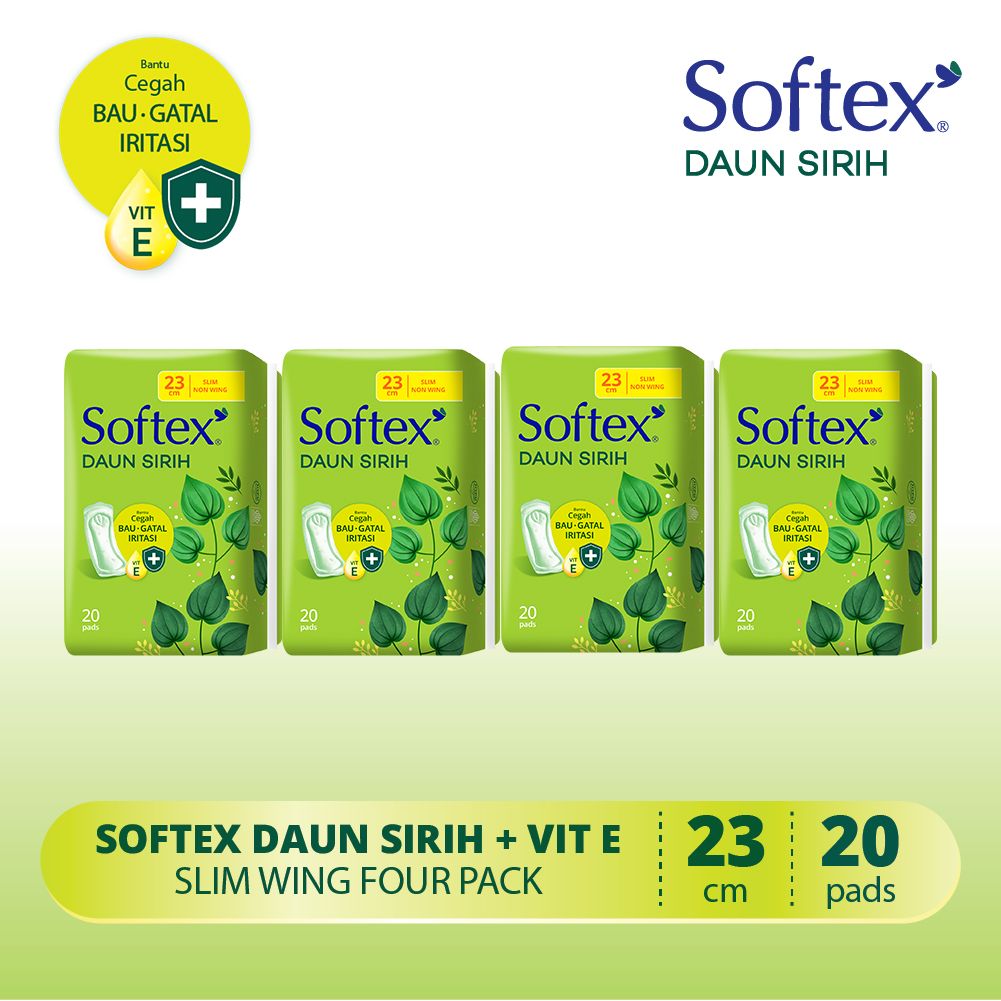 Softex Daun Sirih Wing 23cm - 4 Pack Pembalut Wanita - 2